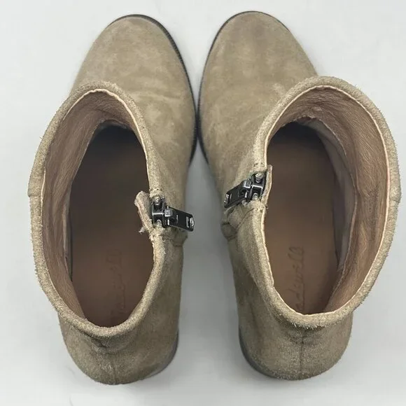 Madewell The Mira Side-Seam Ankle Boots in Suede 6 tan Ankle Boots & Booties